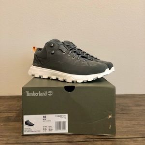 Timberland Treeline Low Leather Hiker Hiking Shoes Dark Gray Mens Size 10 New
